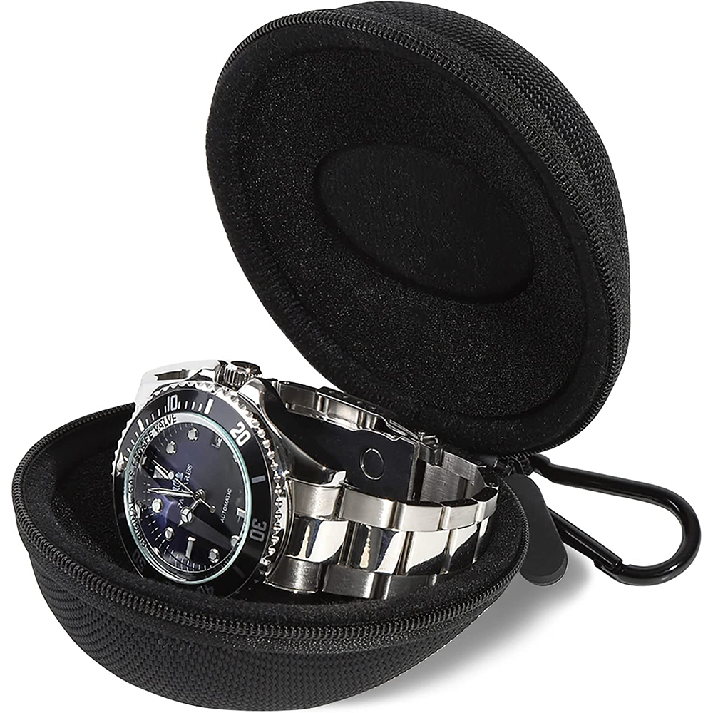 [해외] Ledeps 손목 시계 케이스 수납 휴대용 블랙 1개 ‎LD-002