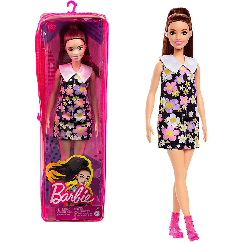[해외] Barbie 바비 패셔니스타 플라워 미니 원피스 옷차림 인형 HBV19