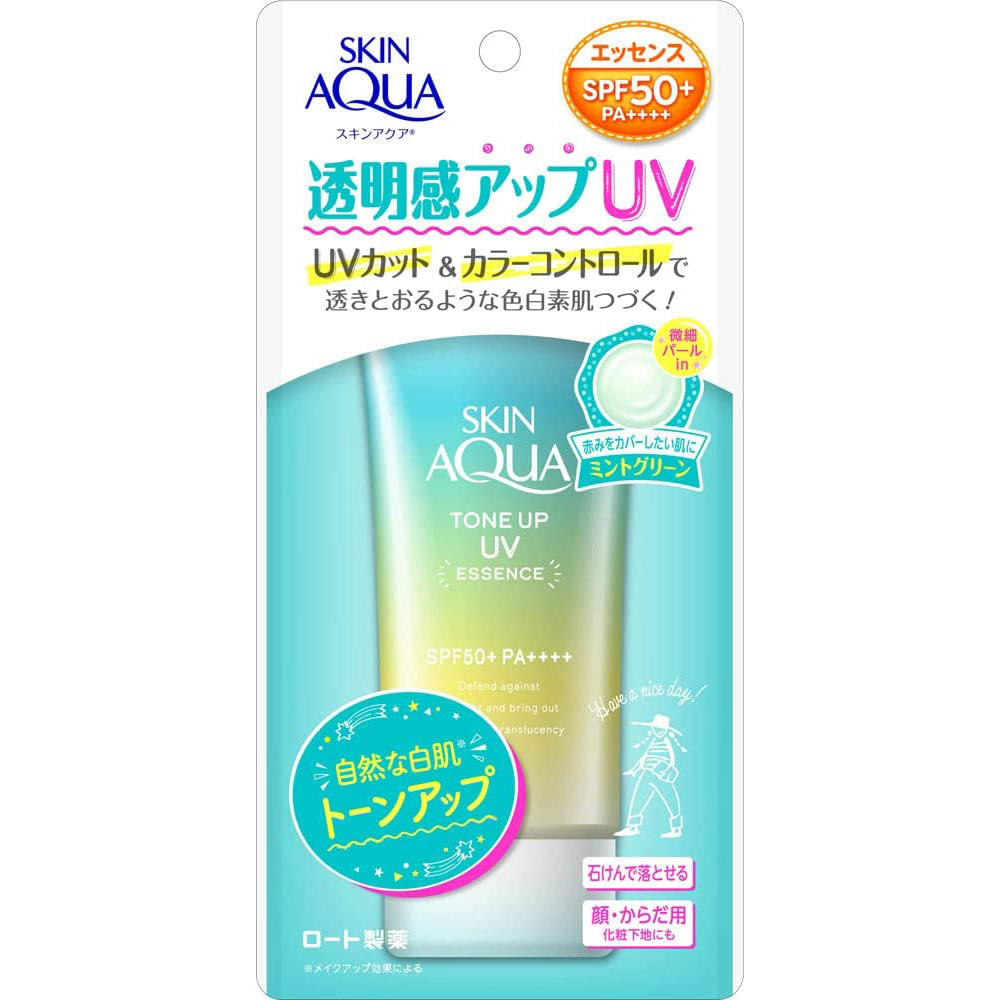 [해외] skin aqua 스킨 아쿠아 톤업 UV 에센스 민트 그린