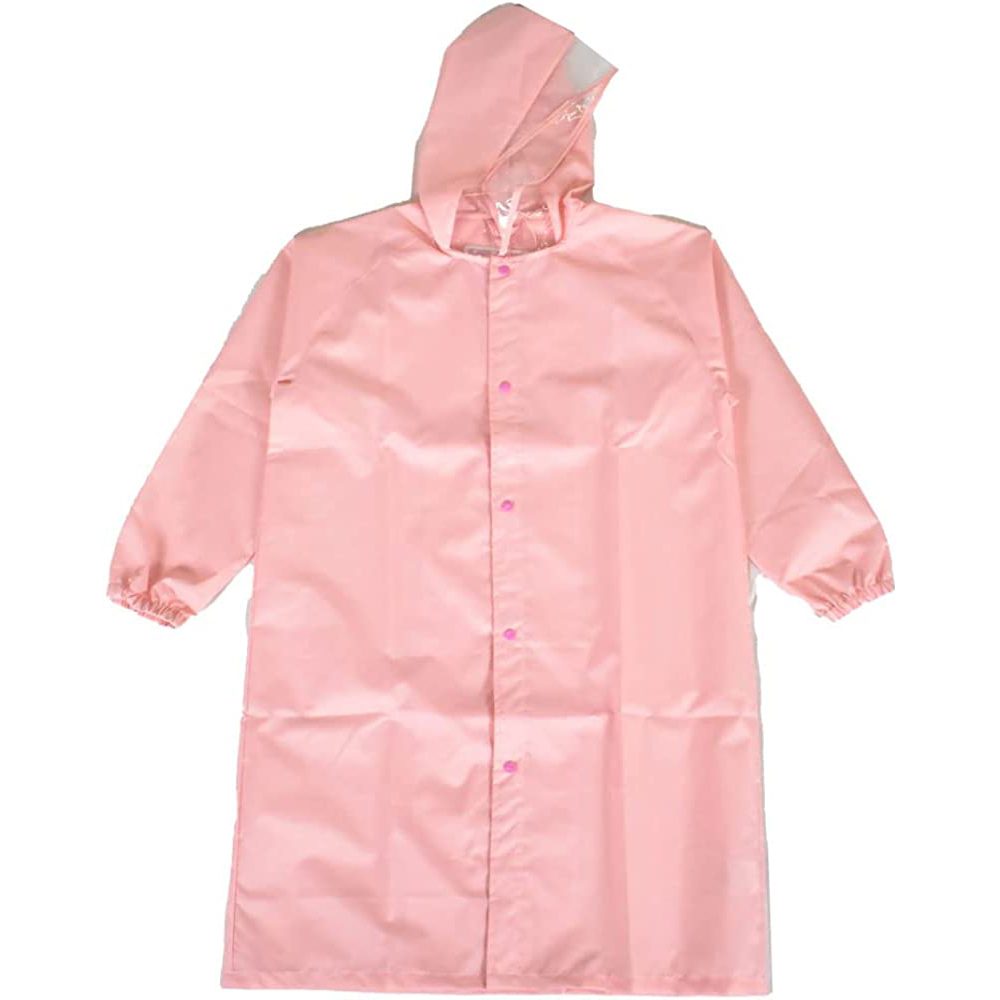 [해외] 오가와 LINEDROPS 오리지널 키즈 주니어용 레인 코트 무지 핑크/130cm