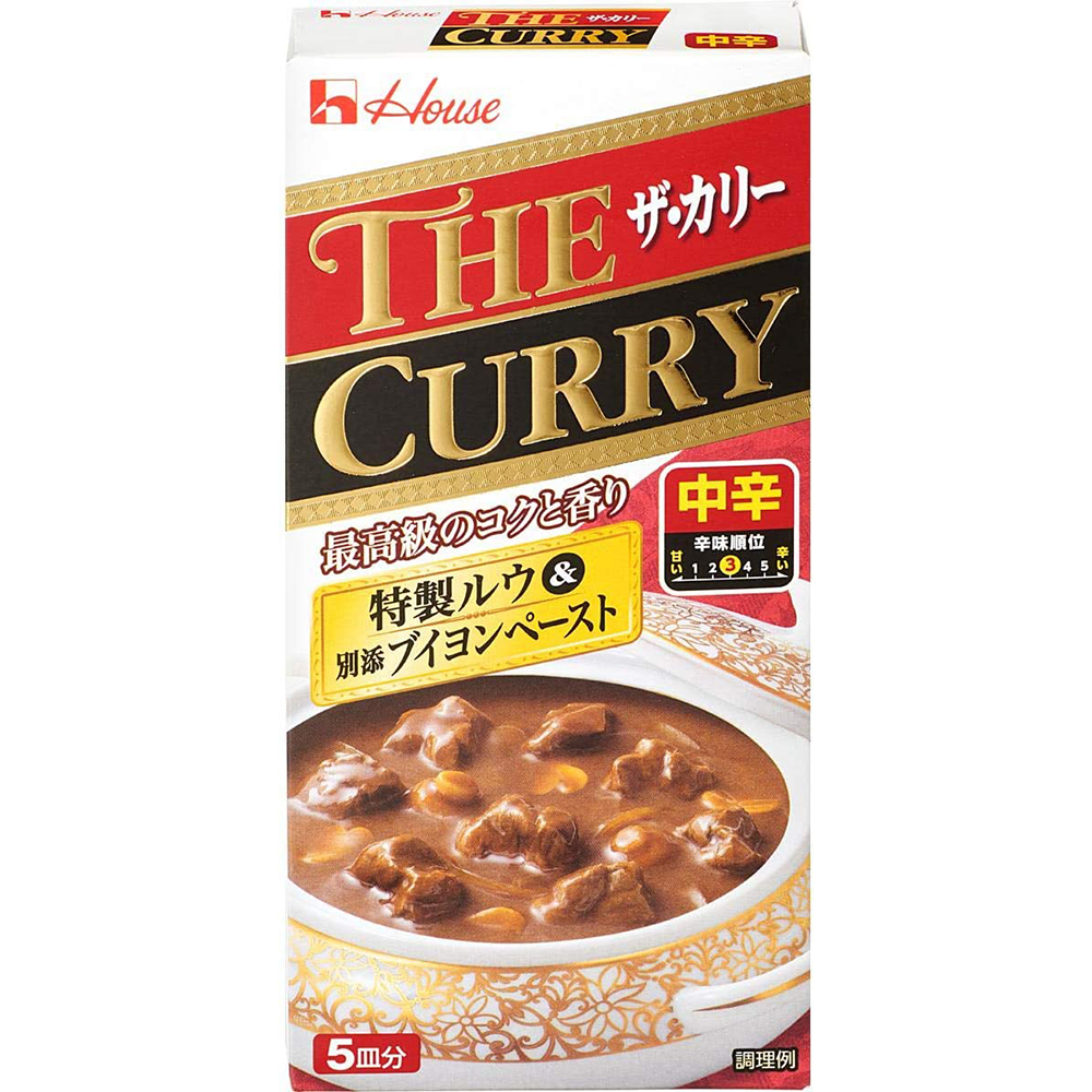 [해외] 일본 카레 하우스 더 커리 중간 매운맛 140g 4개