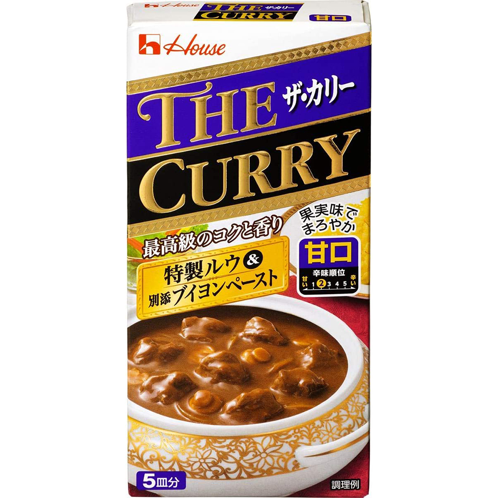 [해외] 일본 카레 하우스 더 커리 단맛 140g 4개