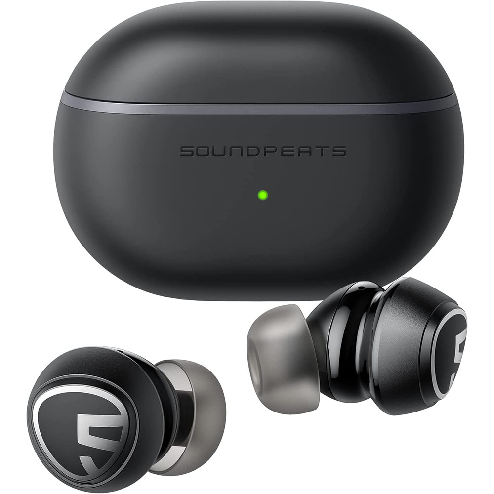 [해외] SOUNDPEATS Mini Pro 무선 이어폰 Bluetooth 5.2 이어폰 ANC 노이즈 캔슬링 블랙