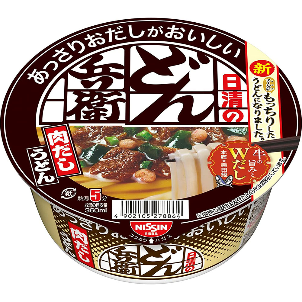 [해외] 닛신식품 돈베이 고기 육수 우동 72g 12개