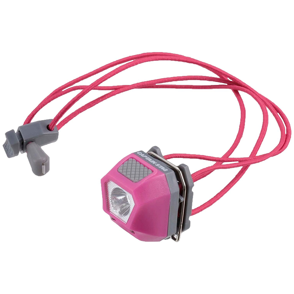 [해외] 캡틴스태그 캠프 등산 LED 헤드 클립 라이트 미니 데코 UK-3013 핑크