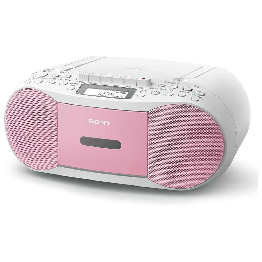 [해외] 소니 AUX CD 라디오 레코더 핑크 CFD-S70 P
