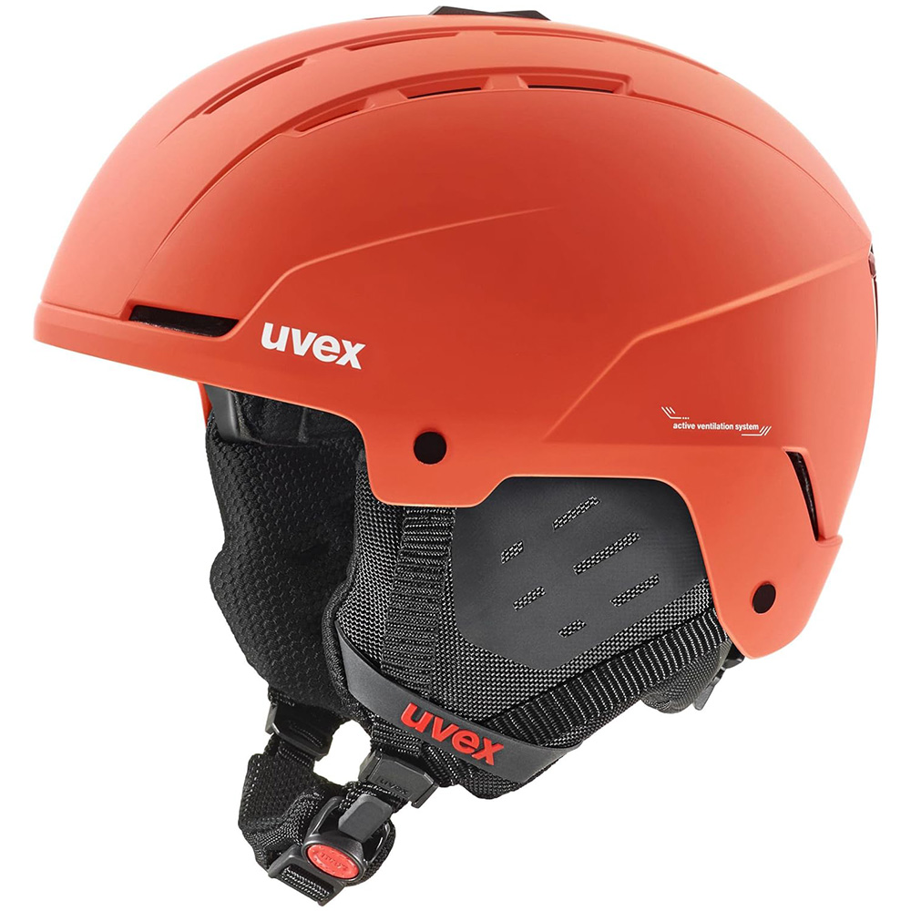 [해외] uvex 우벡스 스키 헬멧 아시안핏 피어스레드 매트 58-62cm