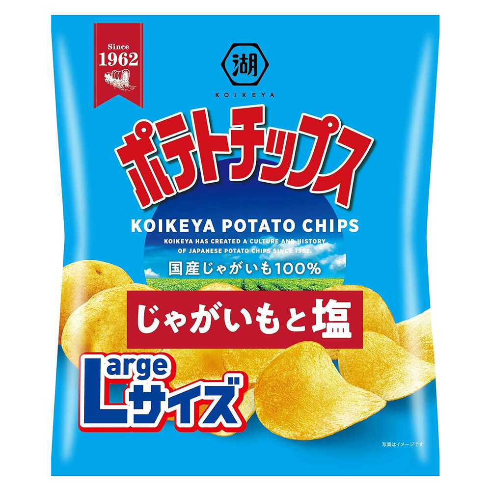 [해외] 코이케야 감자칩 라지 사이즈 소금맛 126g 12봉