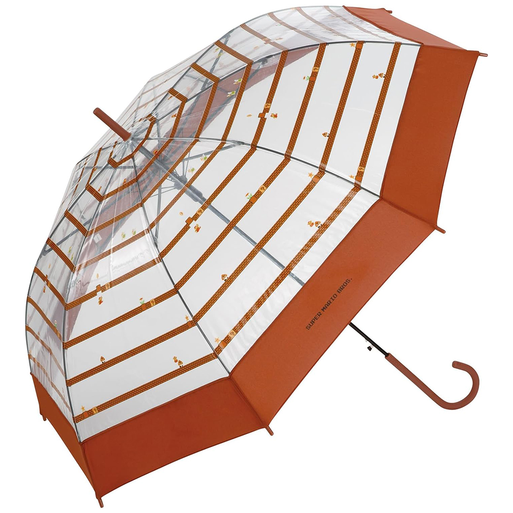 [해외] Wpc. 비닐 우산 슈퍼 마리오 브라더스 블록 테두리 브라운 PT-ND02-001