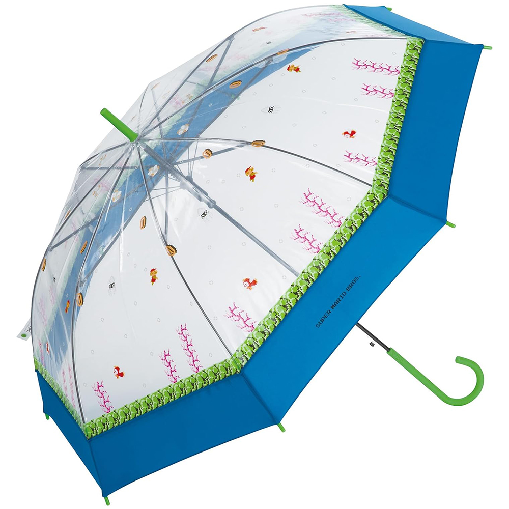 [해외] Wpc. 비닐 우산 슈퍼 마리오 브라더스 수중 도트 블루 PT-ND01-001