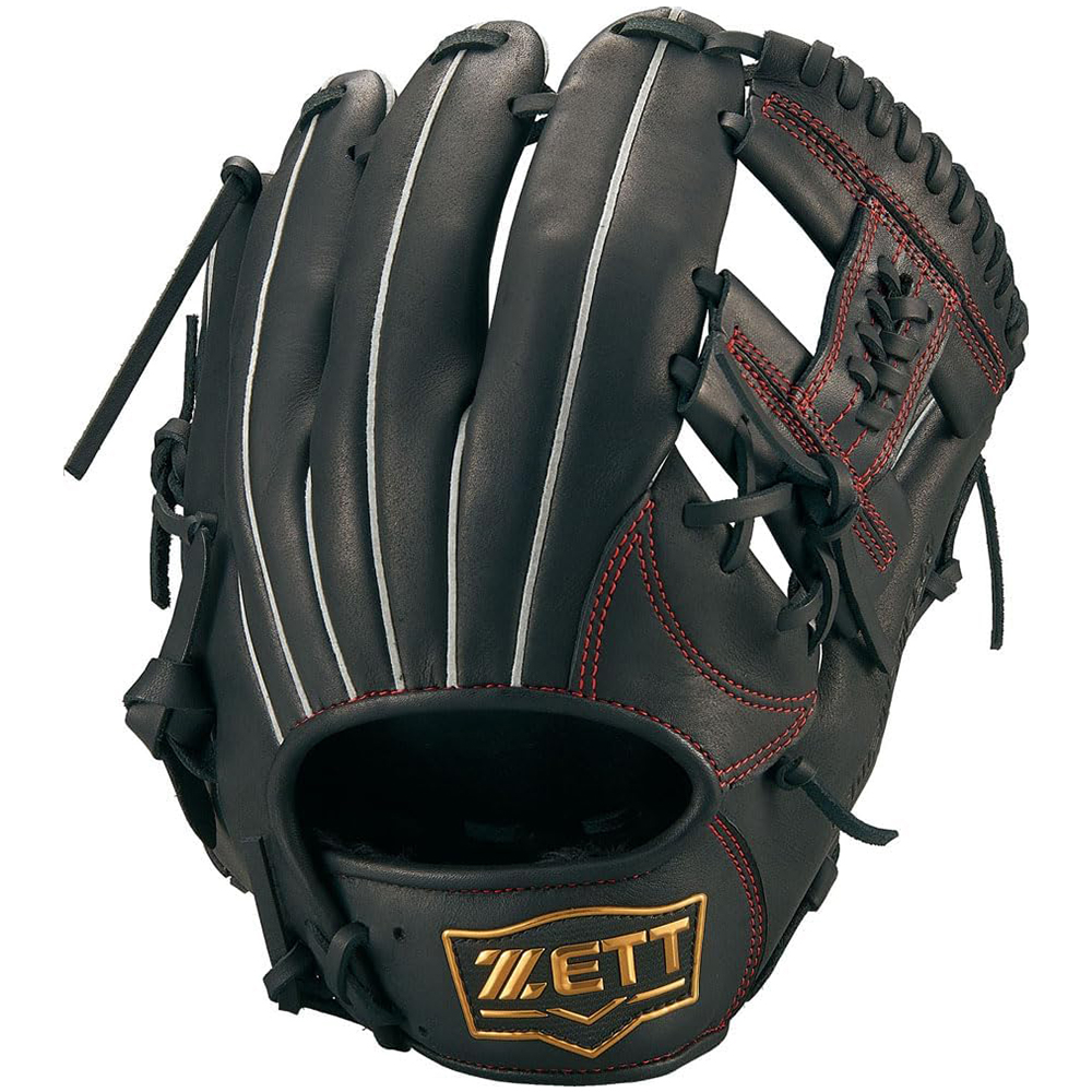 [해외] ZETT 제트 야구 글러브 소프트 스티어 올 라운드용 오른쪽 던지기용 BRGB35350 블랙