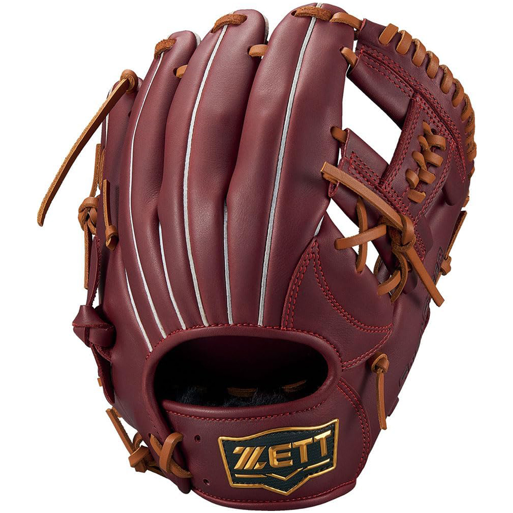 [해외] ZETT 제트 야구 글러브 소프트 스티어 올 라운드용 오른쪽 던지기용 BRGB35350 보르도 브라운/오크 브라운