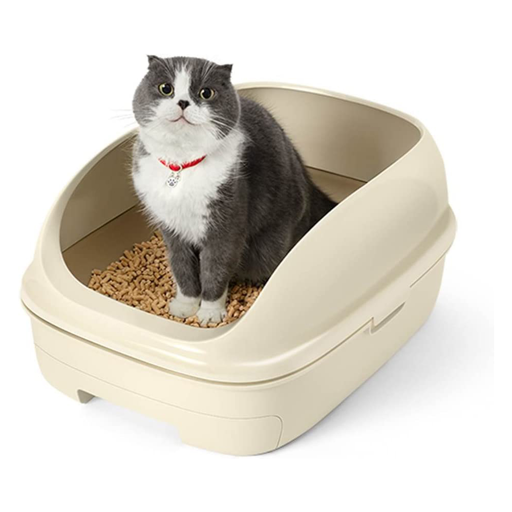 [해외] 냥토모 고양이 화장실 오픈타입 라이트 베이지